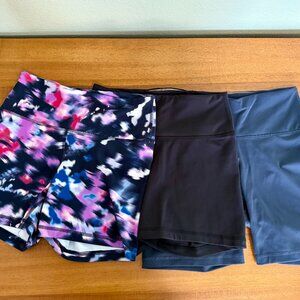 3 Pairs of Old Navy High-Waisted PowerSoft Biker Shorts - Size S